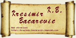 Krešimir Bačarević vizit kartica